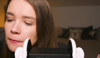 Playful teenie slobbers on her sex toys in an erotic ASMR video