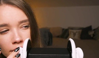 Playful teenie slobbers on her sex toys in an erotic ASMR video