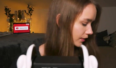 Playful teenie slobbers on her sex toys in an erotic ASMR video