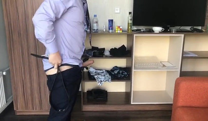 Skinny teenage maid takes a hard cock in her tight ass