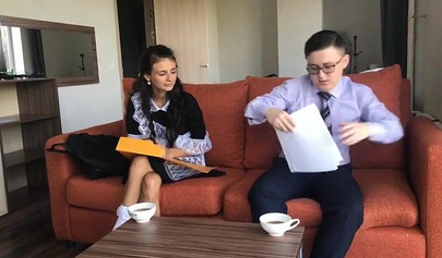 Skinny teenage maid takes a hard cock in her tight ass