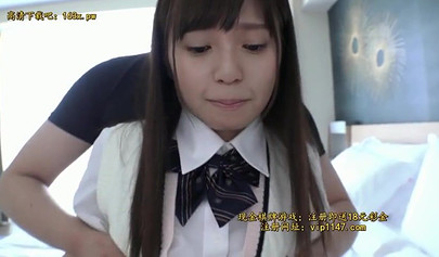 Petite Japanese schoolgirl receives a mouthful of cum after riding hard cock