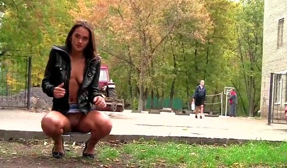 Young babes strip and masturbate in public compilation