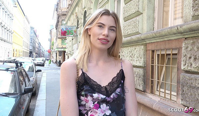 Rough anal casting gives her the dream job