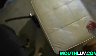 Teen skank Audrey Charlize will blow a cock anytime