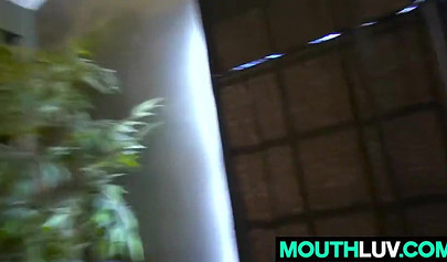 Teen skank Audrey Charlize will blow a cock anytime