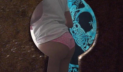 Dad watches her panties as she is yelling at him