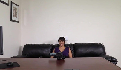 Horny brunette teen with big tits hardcore fucked during casting