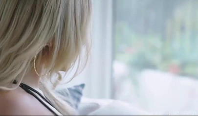 Gorgeous blonde teen Allie Nicole hardcore fucked with a big black cock