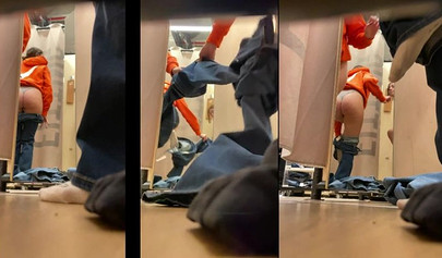Beautiful amateur teens caught stripping in fitting rooms on hidden camera