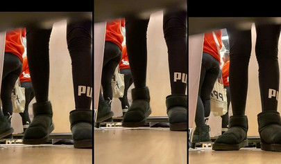 Beautiful amateur teens caught stripping in fitting rooms on hidden camera