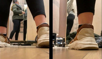 Beautiful amateur teens caught stripping in fitting rooms on hidden camera