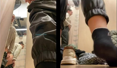 Beautiful amateur teens caught stripping in fitting rooms on hidden camera