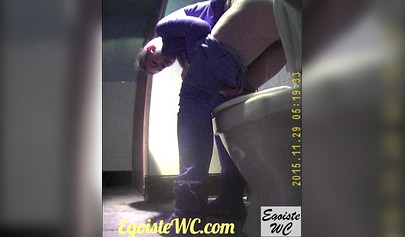 Stunning teen in lingerie caught pissing on spy cam