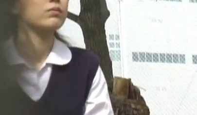 Sexy Asian teen caught in public masturbating and cumming hard