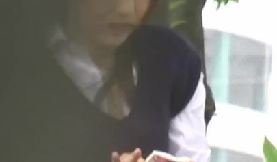 Sexy Asian teen caught in public masturbating and cumming hard