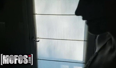 Platinum blonde teen Eliza Jane gives POV head and enjoys steamy sex