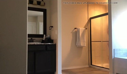 Hot 22 year old brunette Jessica gets spied on in the bathroom