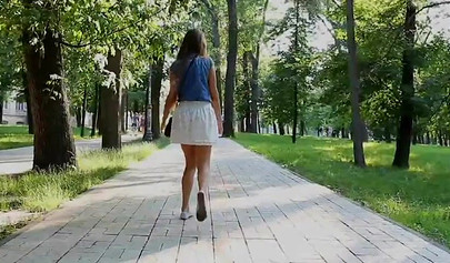 All natural model Amina stripping in nature and posing nude