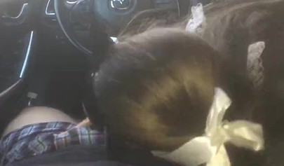 Masked Russian schoolgirl gets fucked in the stranger's car