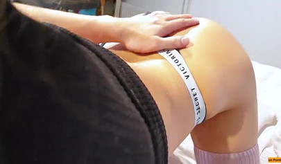 Teen in hot stockings gets her booty toyed and dicked in POV