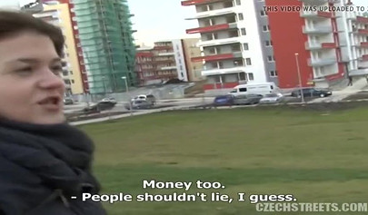 18 year old nymphomaniac takes cash to fuck stranger's rock hard dick