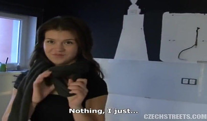 18 year old nymphomaniac takes cash to fuck stranger's rock hard dick