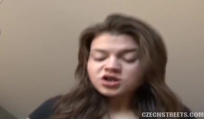 18 year old nymphomaniac takes cash to fuck stranger's rock hard dick