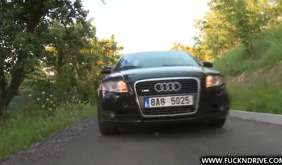 Big titted teen gets banged by her driving instructor outdoors