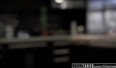 Tiny blonde Piper Perri gets sexually abused and fucked by her stepdad