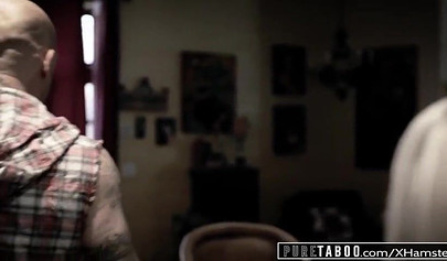 Tiny blonde Piper Perri gets sexually abused and fucked by her stepdad