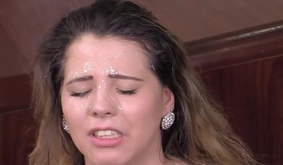 Hot amateur babe gives a sensual BJ & loses her anal virginity at the casting