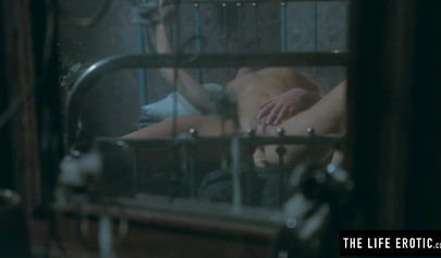 Stunning babe with glasses blows off and fucks a creepy mummy