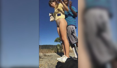 Busty teen fucking a huge African black dick in her homemade compilation