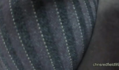 Fat dick pops as it tries to penetrate nice booty over skirt