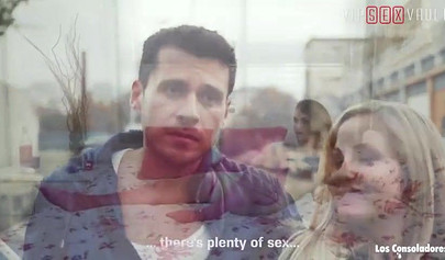 Teen beauties French kiss as they get fucked by a hard dick