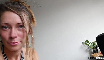 Inked beauty got blackmailed and fucked by her kinky stepbrother