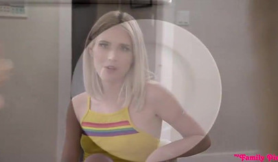 Three crazy teens strip and share a dick on St Valentines day