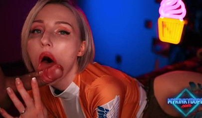 Cosplay beauty Mykinkydope gives a sick BJ and gets screwed doggystyle