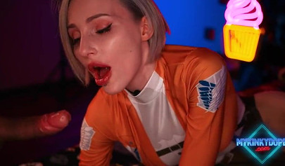Cosplay beauty Mykinkydope gives a sick BJ and gets screwed doggystyle