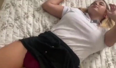 Huge boobed amateur beauty gets her muff massaged and dicked in POV