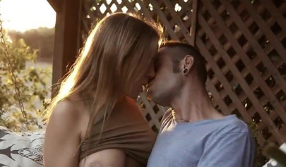 Sultry Blair Williams gets her pussy jizzed by her tattooed stepbrother