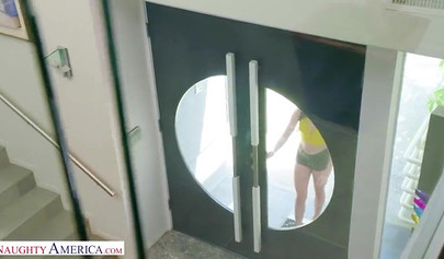 Teen Liv Wild screws her stepdad after catching him masturbating