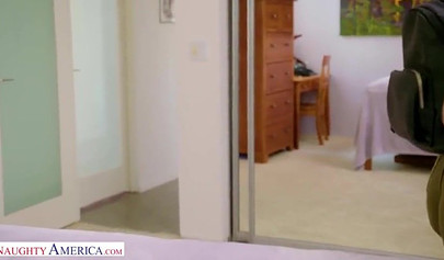 Teen Liv Wild screws her stepdad after catching him masturbating