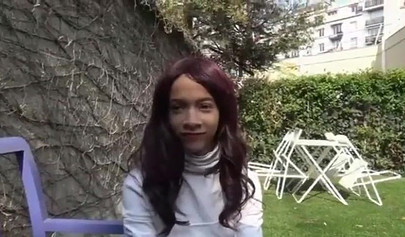 Huge boobed French teen Addisson gets her pussy fucked close up