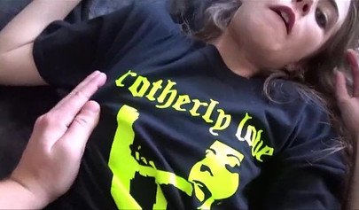 Skinny teen Kyler Quinn deepthroats her brother's dick before taking it in her tight snatch