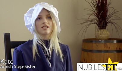 Amish teen Kate Bloom gets seduced and screwed by her stepbrother