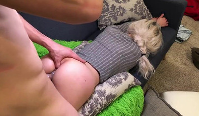 Sultry half naked teen lets stranger bang and cum inside her tight pussy