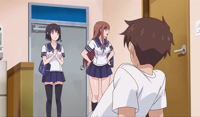 Horny Hentai boy seducing and banging big boobed schoolgirls