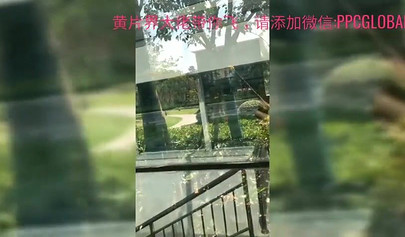 Lovely Asian babe blows off a random dude in the hallway of hotel